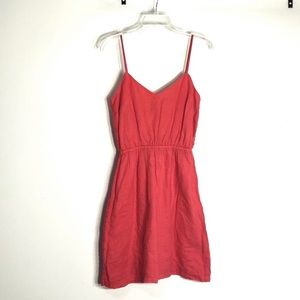 J Crew Pink Salmon Strap Summer Dress